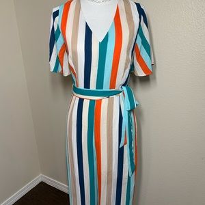 Gianni Bini striped polyester jumpsuit